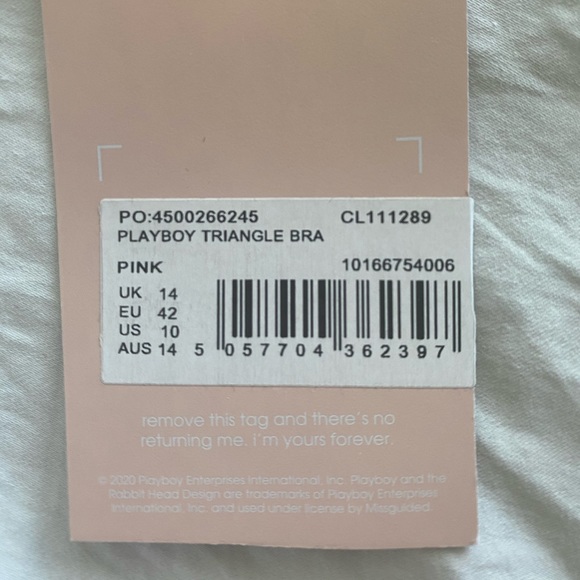 Pink Triangle Bra - Playboy x Missguided - Picture 2 of 4